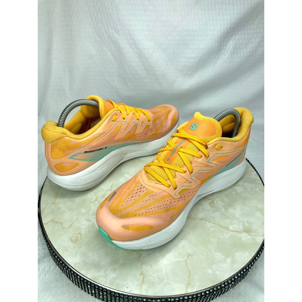Salomon Phantasm 2 Road Running Shoes Womens 9 Orange Yellow Sporty Gym Sneakers - Picture 10 of 11